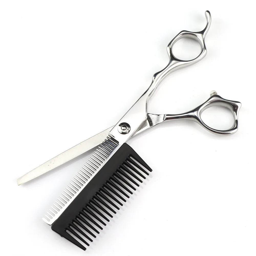 

Newest Professional JP440c Steel 6 '' 2 in 1 Hair Scissors With Comb Haircut Barber Hair Cutting Shears Hairdresser Scissors