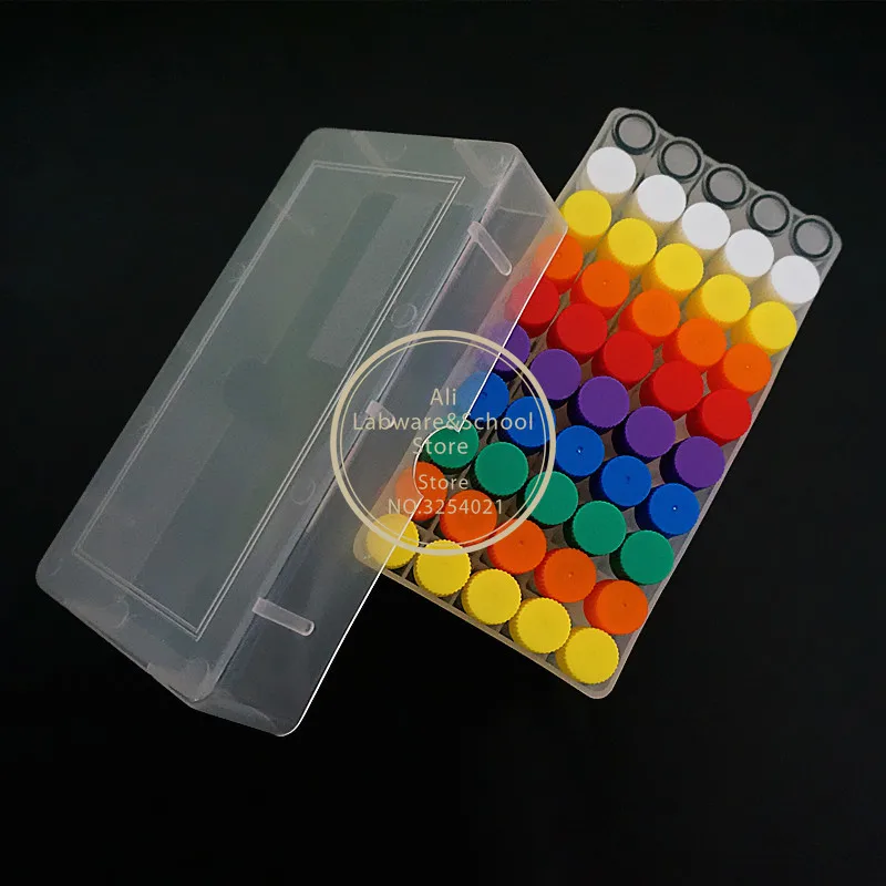 1Set Include One Piece 50- Lattice Storage Box For Store Cryovial+50Pieces 1.8ml Plastic Refrigerating Tube
