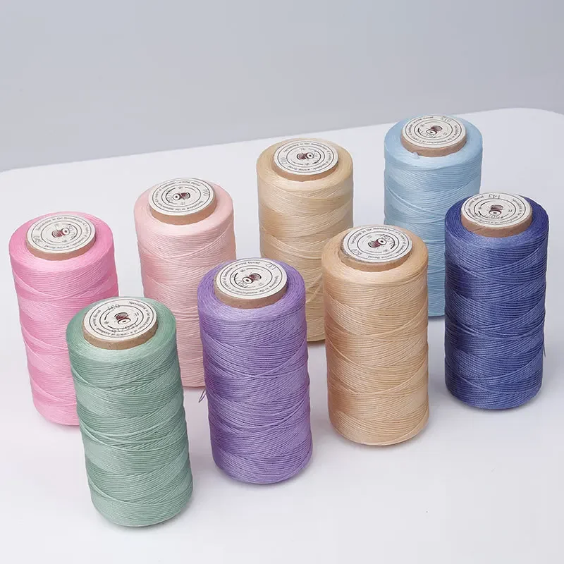 Flat Waxed Thread for Leather Sewing Wax String Polyester Cord
