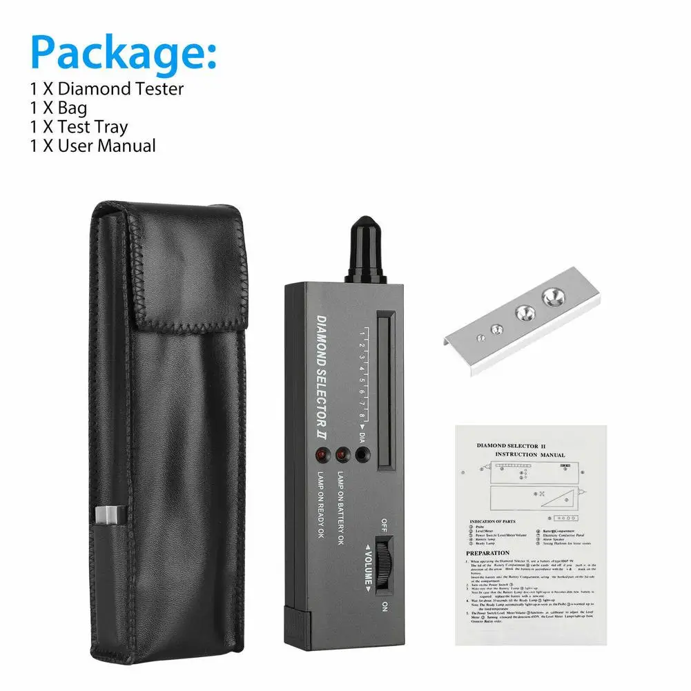 Professional Diamond Testers Diamond Detector High Accuracy Tester Pen Gem Tester (160x40x22 Mm/6.3x1.6x0.9 Inches) diamond tester
