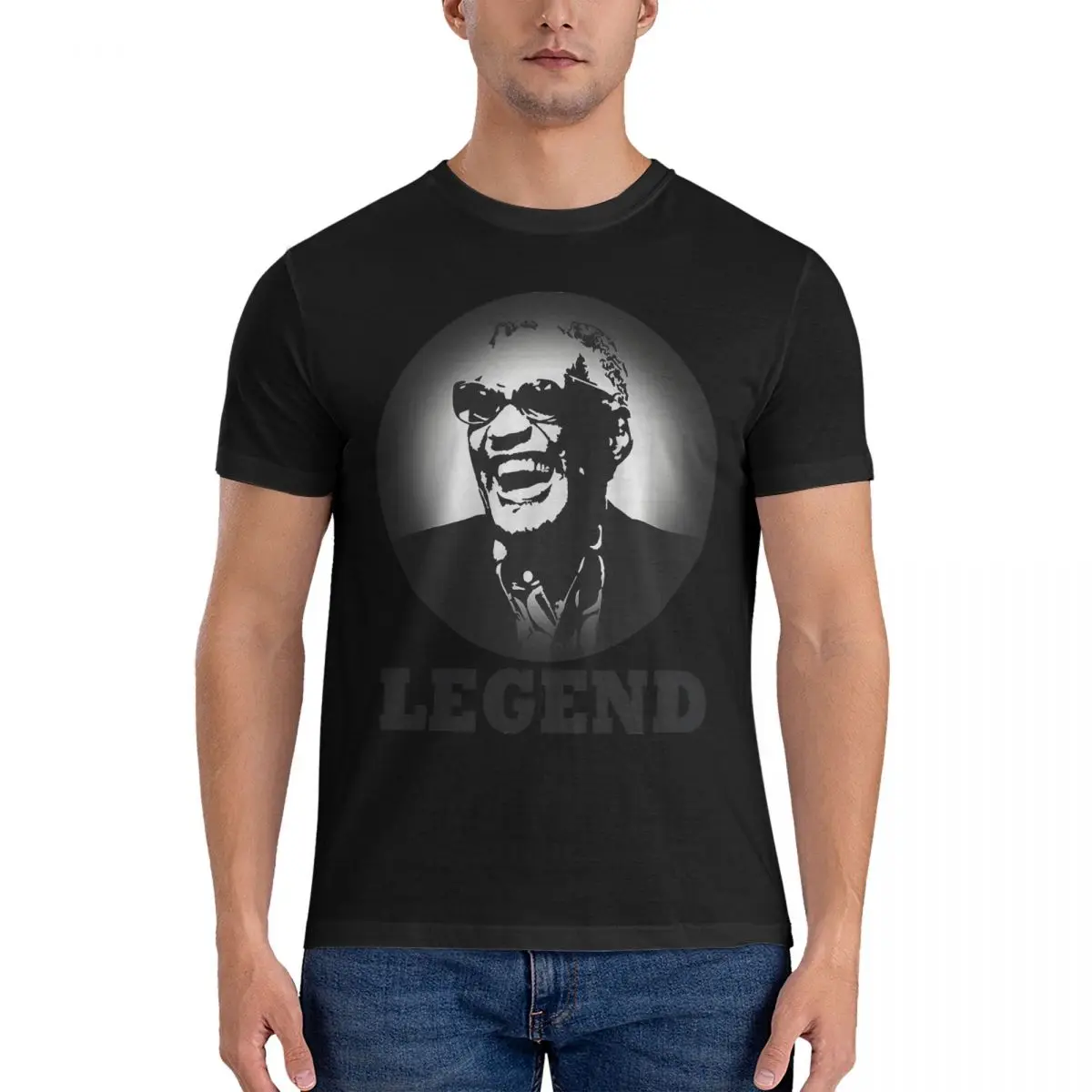 

Мужская футболка с коротким рукавом и круглым вырезом, из чистого хлопка