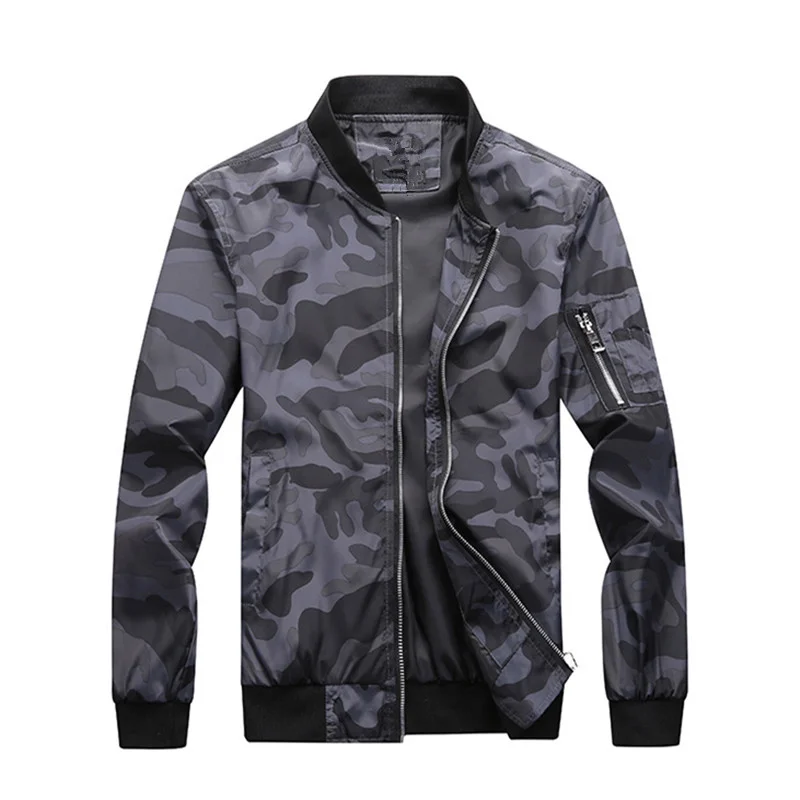 Spring and Autumn Men's Bomber 2022 Fashion Camouflage Men's Baseball Jacket Casual Large Size Outdoor Sports Men's Outdoor