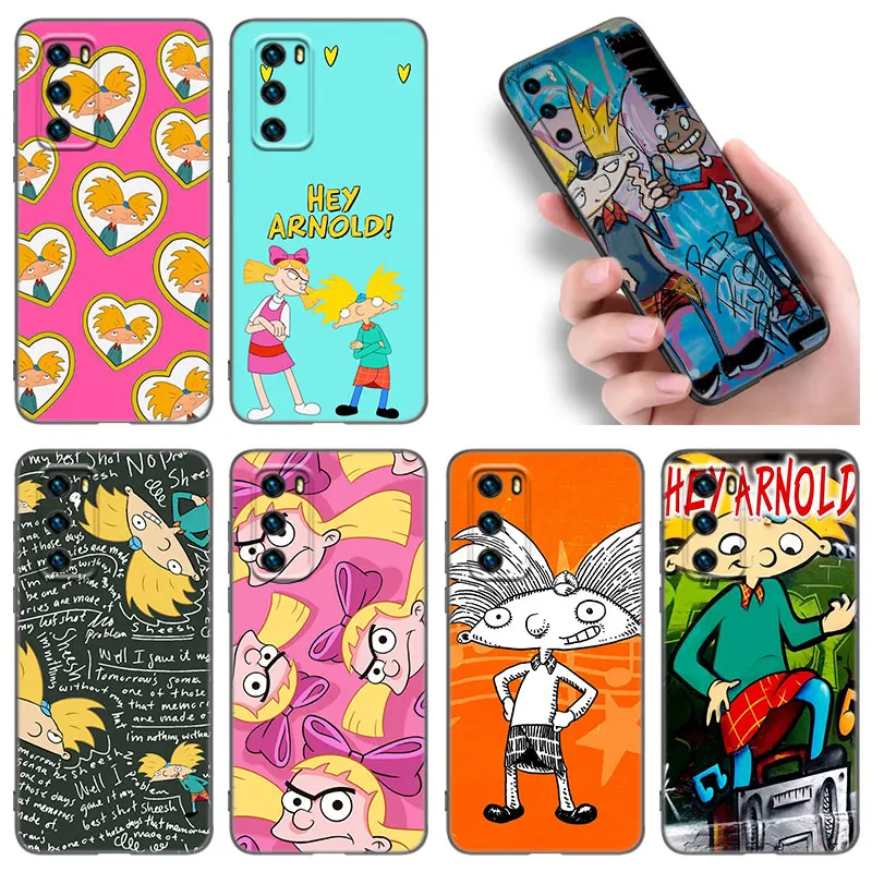 Hey Cassa Del Telefono Speciale Amazon Per Huawei P8 P9 P10 P20 P30 P40 Lite E P50 P Smart Pro Z S 2018 2019 2020 2021 Cover Nera Morbida