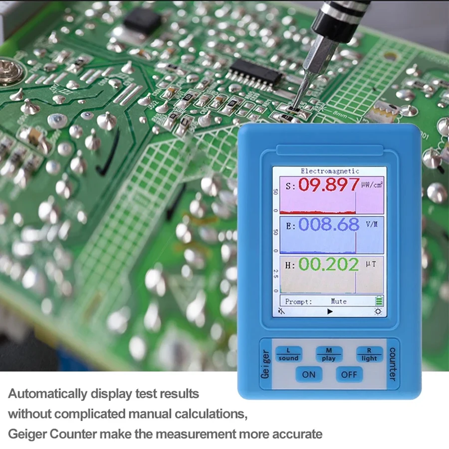 Portable Electromagnetic Radiation Detector EMF Meter Radiation Dosimeter Monitor Tester BR-9A