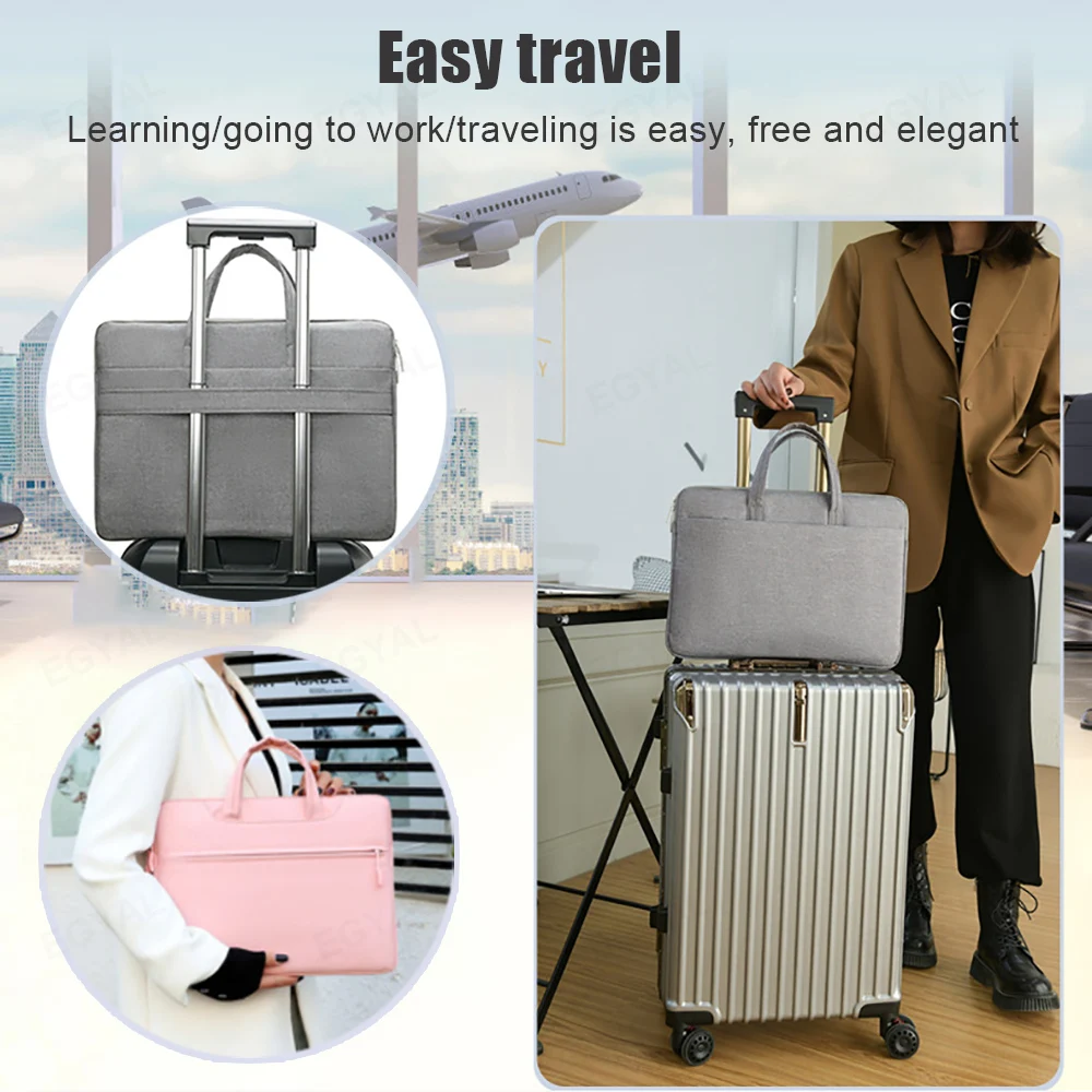 Luva do Portátil Bolsa Case 12 13.3 15.6 14 Polegada Bolsa de Ombro Notebook para Macbook ar Pro m1 m2 Lenovo Dell Huawei Bolsa Maleta - Imagem 5