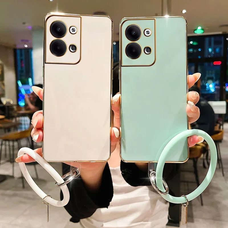 Wristband Bracelet Case For Infinix Note30Pro 4G Hot11 11S 10 10S 12i 12 30i 20S Play Plating Soft TPU Silicone Cover_voghion.com