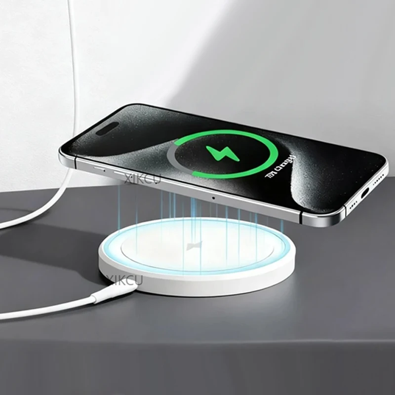 Wireless Charger Pad Wireless Fast Charging Station Compatible with iPhone 17 16 15 14 13 12 Pro Max AirPods for Samsung Galaxy