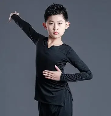 Boys Children Latin Dance Dress Boys Practice Clothes Summer Latin Competition Performance Costumes Shirt Pants Suit