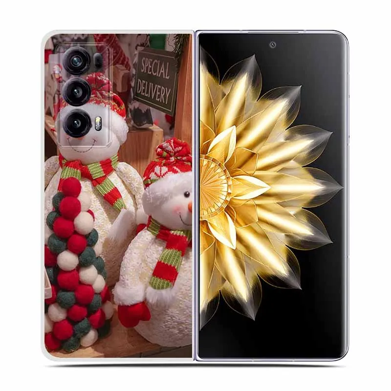Christmas Cute Clear Hard Plastic Back Cover - Cartoon Design
