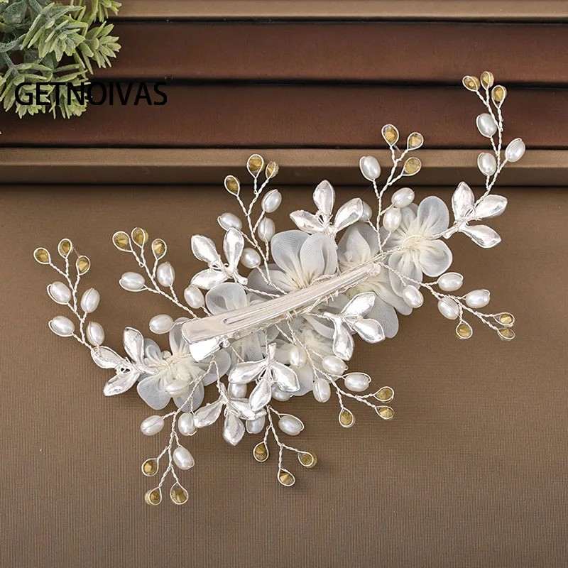 Flower Pearl Crystal Hair Clip Wedding Hair Comb Hairpin Headbands Bride Women Wedding Accessories Jewelry Tiara Gift hair comb jewelry accessories hair accessory hair clip hair headdress bridal headwear pearl hairpins hair band crown