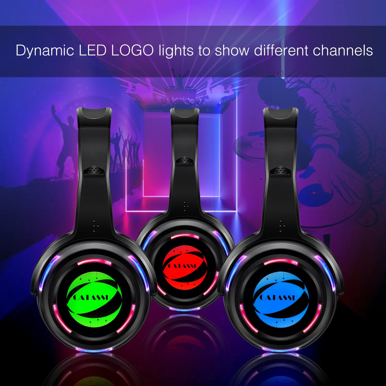 Рисунок 2 - Бесшумные беспроводные наушники 500m RF для дискотеки