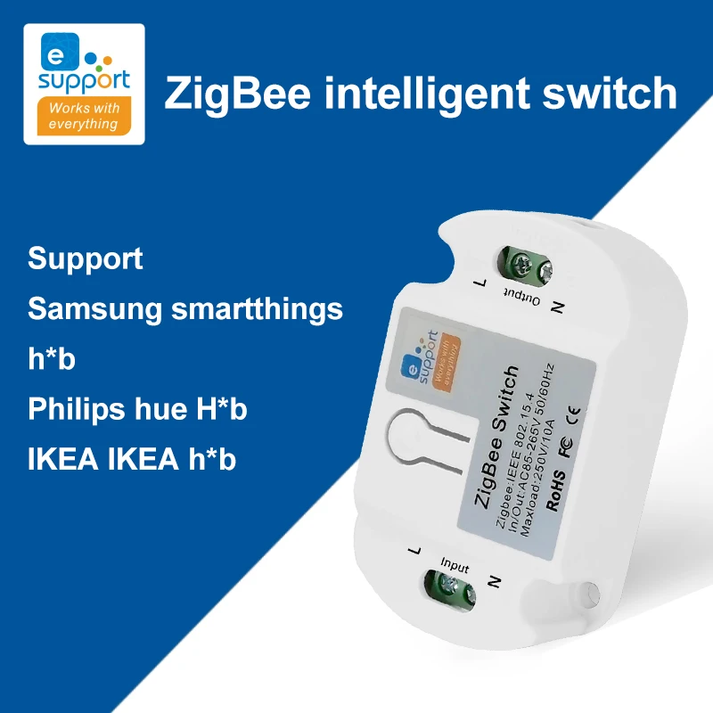 

Smart Life Zigbee Smart Switch Voice Control Smart Home Wireless Switch Remote Control Zigbee.3.0 Switch Timing 10a