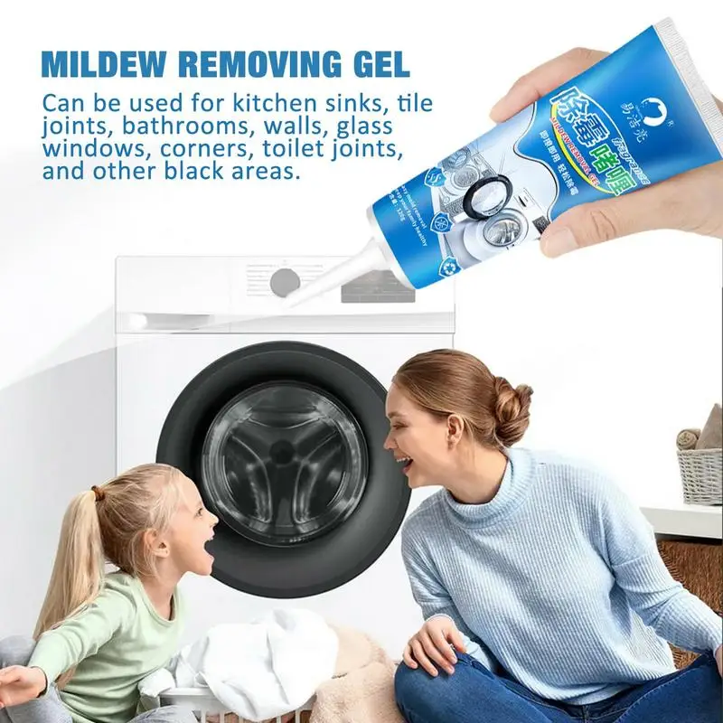 Mildew Remover Cleaner Wall Mold Mildew Remover Cleaning Gel Long Lasting Household Cleaner For Washing Machine Bathroom Tile Gap Spot Supplies mildew remover cleaner