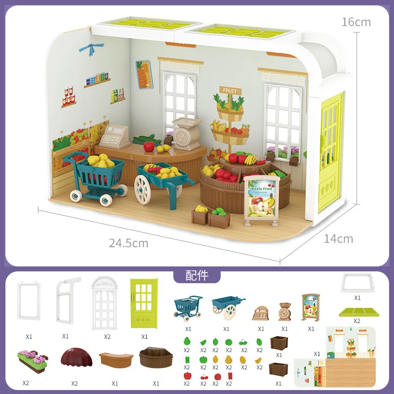 Miniature Dollhouse Furniture and Accessories Pretend Play Set
