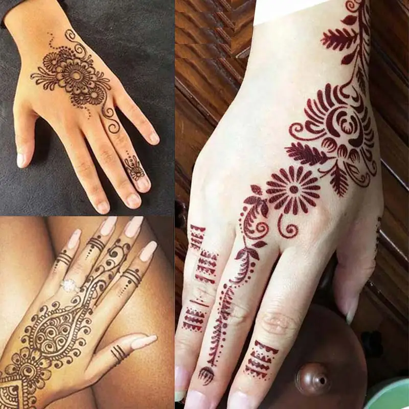 Reusable Temporary Henna Tattoo Stencil Arm Sleeve Mehndi Stencils Designs  Painting Template DIY Tattoo Supplies