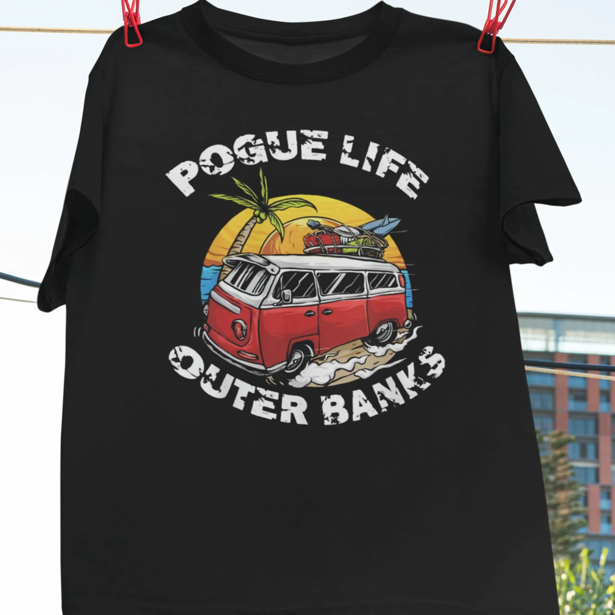 Retro Vintage Pogue Life Outer Banks T Shirt North Carolina Road Trip