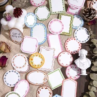 Journal GO 10pcs Memo Pads Material Paper Embossed Flower Boarder Paper Junk Journal Scrapbooking Cards Retro Background Decor 1