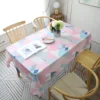6618A Blue daisy print small fresh countryside tablecloth home cover towel 3