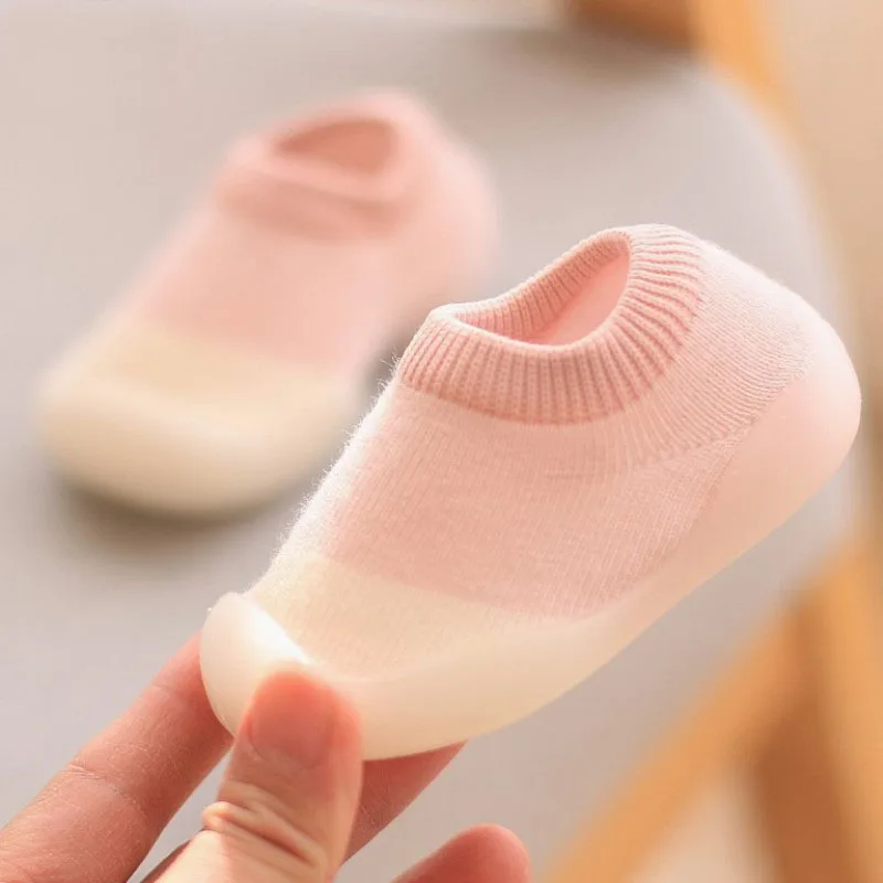 Baby Shoes First Walkers Comfortable Boys Girls Kids Rubber Soft Non-Slip Sole Floor Shoes Knit Booties Baby & Maternity