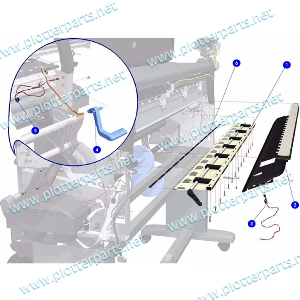 Polia Pressboard para hp Latex 310 315 330 335 B4h69a 1lh38a V7l46a E2x76a V7l47a Peças de Impressora B4h7067099 - Imagem 5