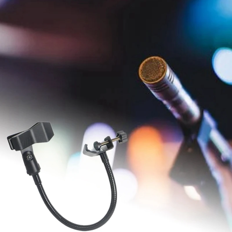 Microphone Stand Flexible Gooseneck with Desk Clamp for Radio Broadcasting