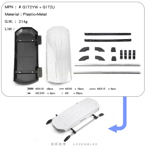 Zouminy Metall Dachträger Für RC Crawler - Passend Für Axial SCX10 & Traxxas TRX4 1/10 Modellauto
