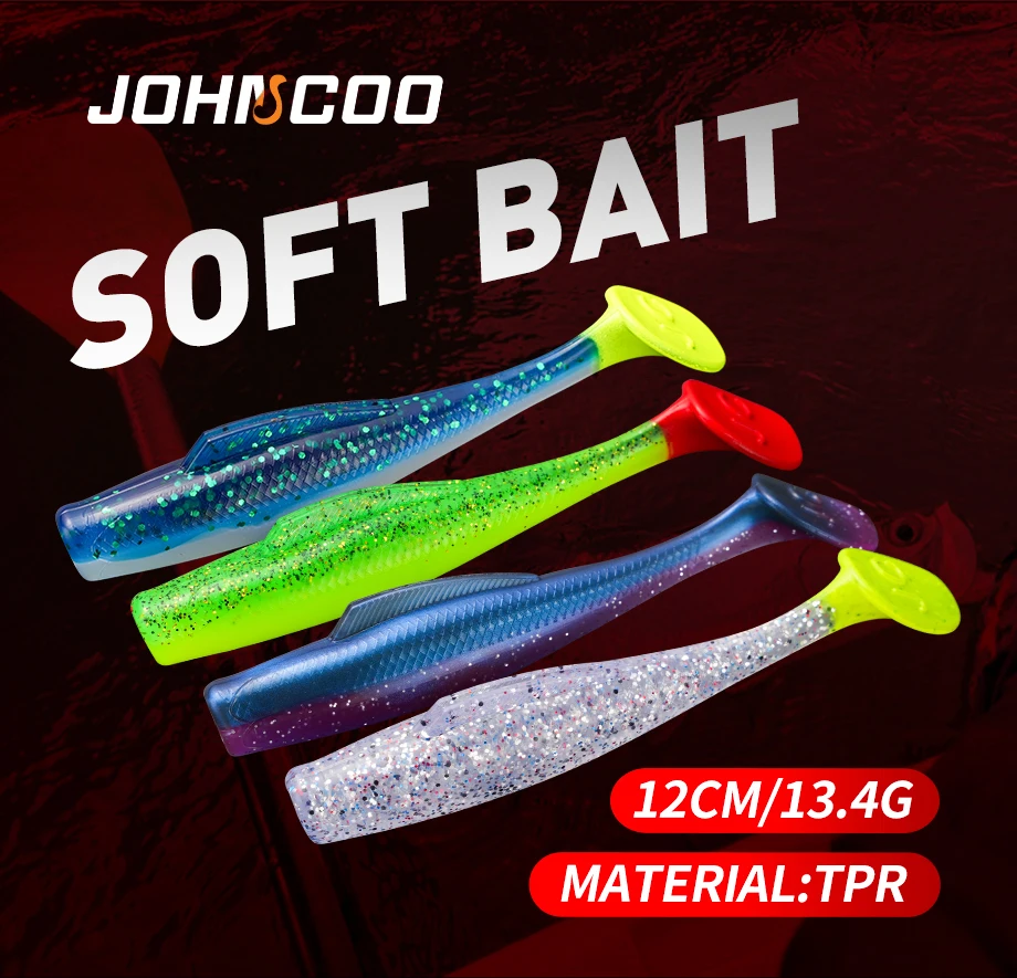 Johncoo weicher Angelköder, 12 cm, 13 g, schwimmender Angelköder für große Fische. Hochwertige Gummiköder – Detail 1