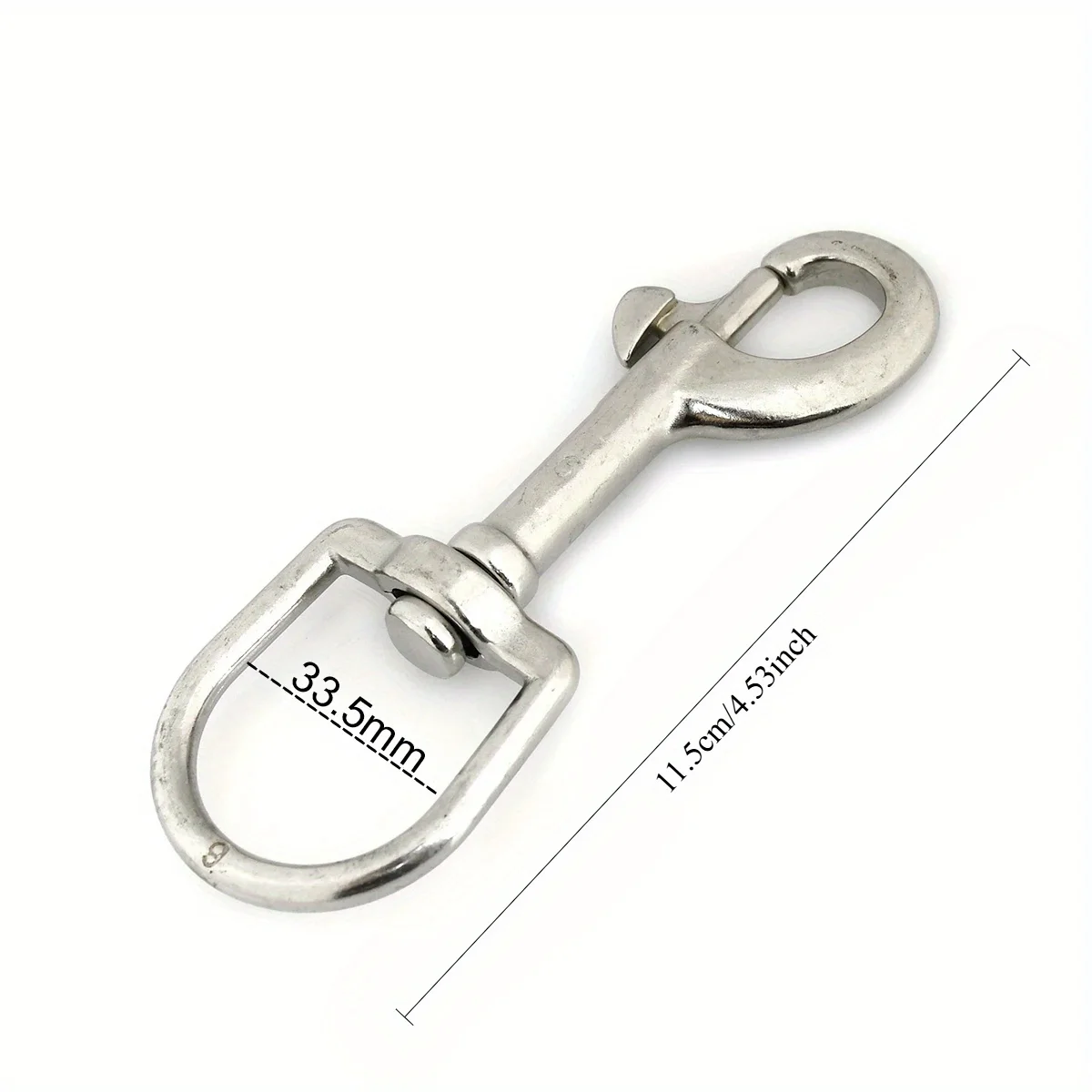 1pc Karabinerhaken Edelstahl Trigger Swivel Eye Bolt für Gurtband Leder Handwerk Tasche Strap Gürtel Verschluss Haustier Hund leine Clip Qualität – Detail 5