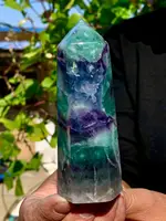 Beautiful large natural color fluorite tower crystal wand Reiki healing 2