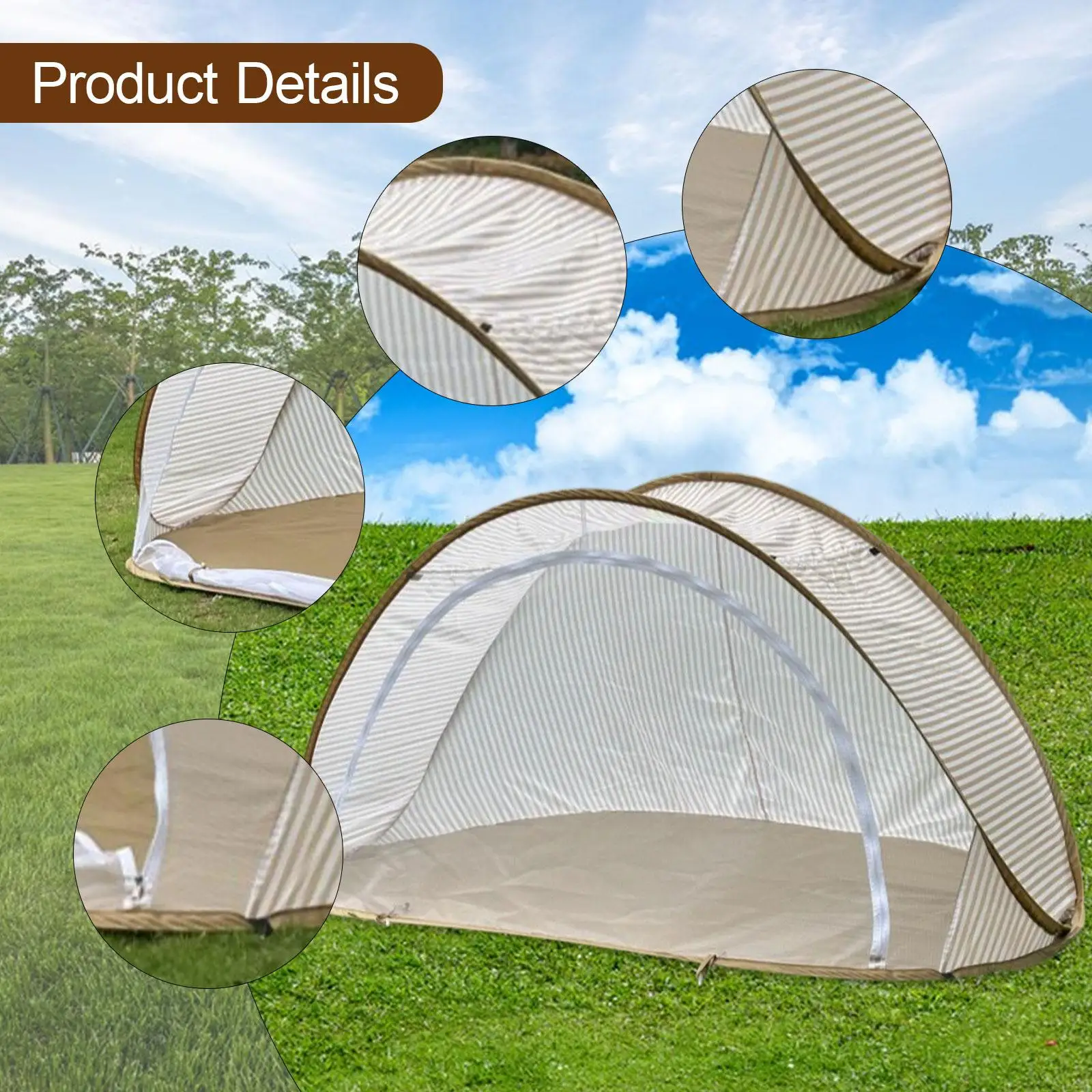 Beach Tent Easy Popup Folded Beach Shade for Sun for Outdoor Backyard Hiking Beach Tent Easy Popup Folded Beach Shade for Sun for Outdoor Backyard Hiking
