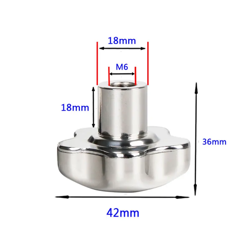 304 Edelstahl Innengewinde Sternförmiger Griff Knopf Schraub  
