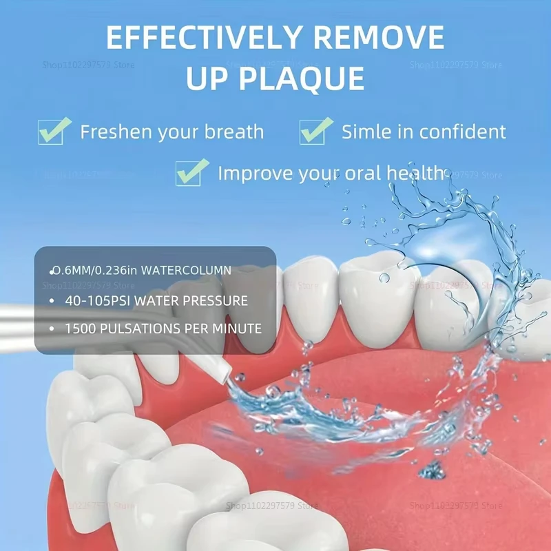 Portable Smart Electric Oral Irrigator Water Flosser 4 Jets 3 Modes Rechargeable Dental Water Jet Irrigator Dental Teeth Cleaner