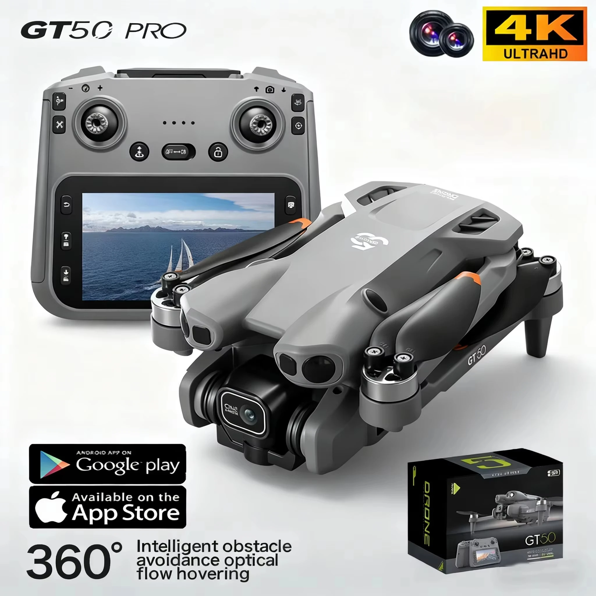 Drone 8K Doppia Fotocamera Nero Pro - Professionale con GPS