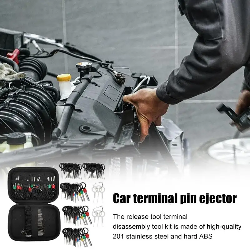 100Pcs Car Terminal Removal Repair Tools Electrical Wiring Crimp Connector Pin Extractor Kit Keys Automotive Plug Pullers 3