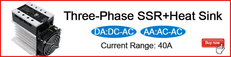 Description Picture 3 of item60A 80A 100A 3-32VDC Control Three Phase Solid state Relay With Radiator Integrated for Swithc On-Off