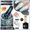 DEROI No Wipe Gel Top Coat with Yellow Sequin for Manicure Diamond Matte Topcoat Flash Glitter Nail Polish for Nail Art Soak Off 6