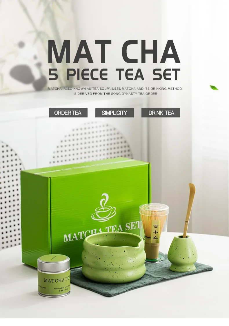 Description Picture 2 of item6pcs Matcha Green Tea Whisk Teaware Japanese Ceremony Bamboo Chasen Tea Tool Tea Brush Exquisite Matcha Kit for Teaset