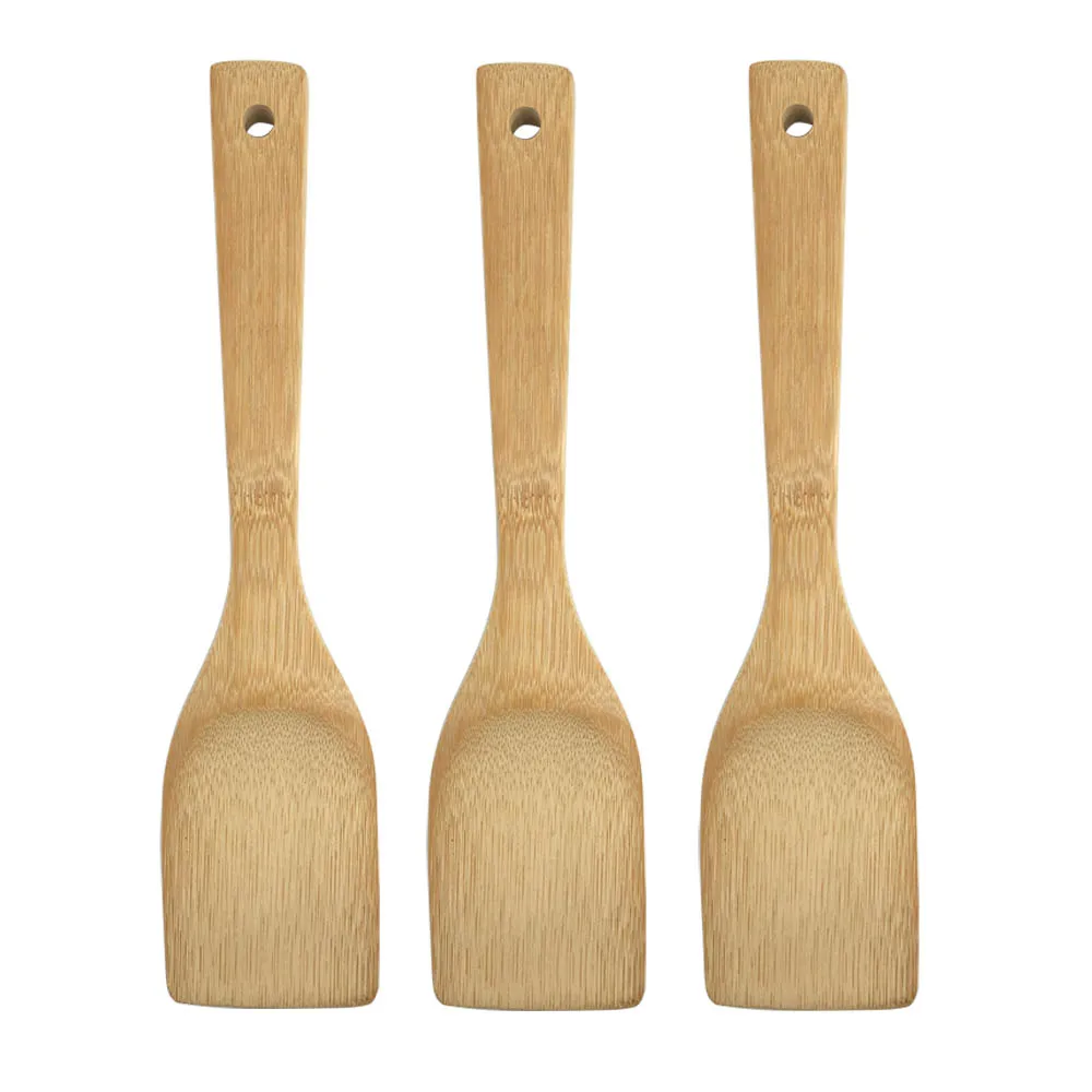 

Bamboo Turner Spatula 25.5cm Flat Handle Turner Kitchen Gadget Bamboo Utensil for Non-stick Surface Cuisine Tools Heat Resistant