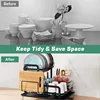 360° rotating kitchen chopping board storage rack, dish drain rack, household double-layer chopstick tube storage rack 4