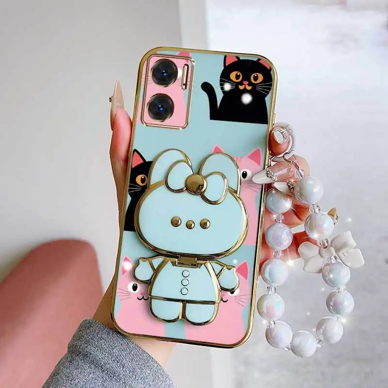 Romantic Love Phone Case Set with Lanyard and Rabbit Stand