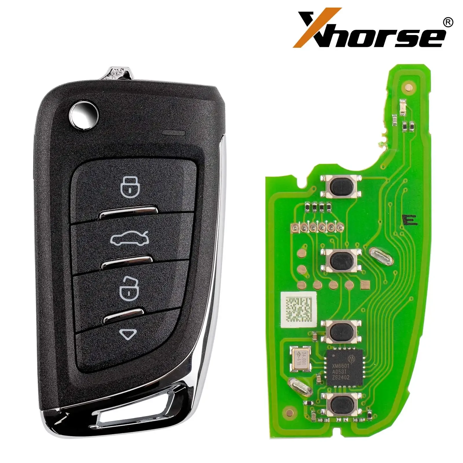 Xhorse XKM800EN Universal Flip Wire Remote Key Knife Style 4 Buttons 1 Piece 6