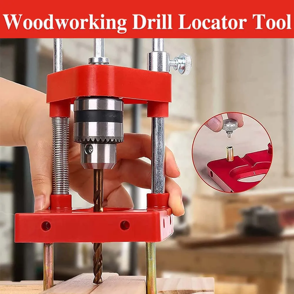 

Woodworking Drill Locator Tool Accurate Drilling Positioner 6/8/10mm Drill Bit Plastic Drilling Jig Tool Hand Carpenter Locator