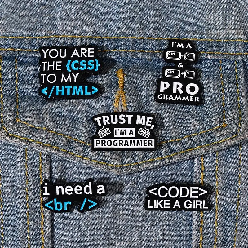

Programmer Enamel Pins Custom Creative Codes Puns Brooches Lapel Badges Funny I Need a Break Jewelry Gift for Kids Friends