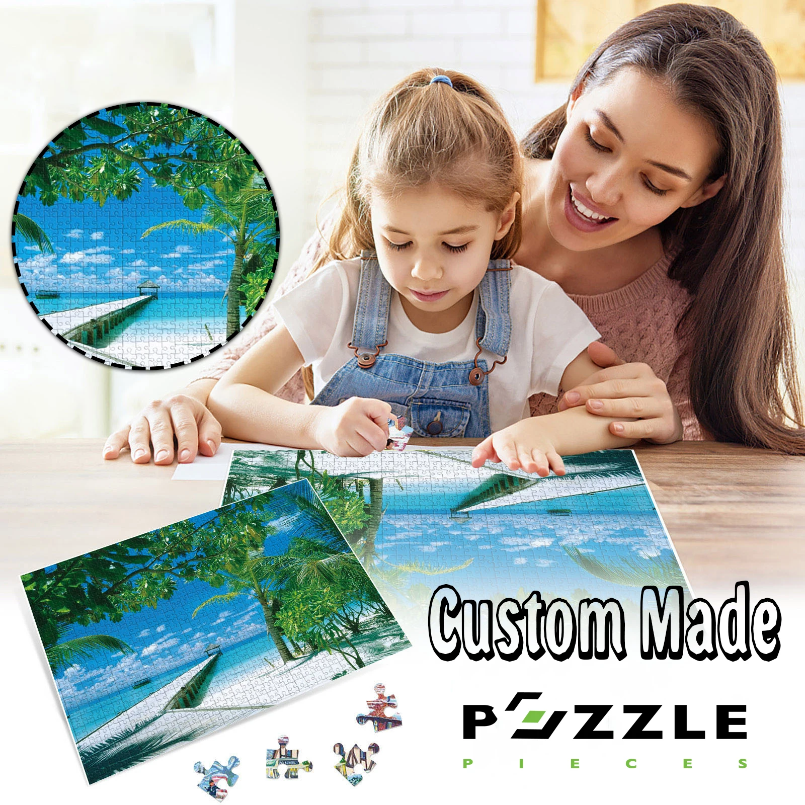 Picture Diy Photo Custom Jigsaw Puzzle Personalized Toys for Kids Decoration Collectiable Funny Adult Leisure Toys Gift with Box 6 sheets diy photo album scrapbook corner sticker pvc colorful paper corner stickers frame picture decoration