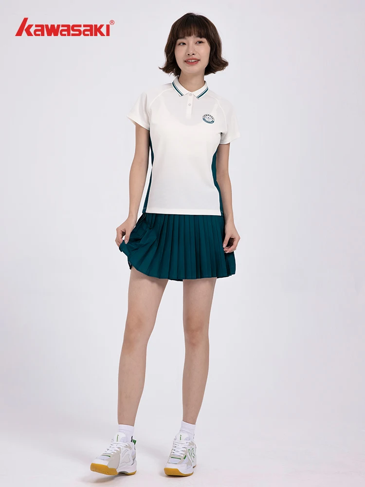 Kawasaki Tenis Skirt Women's Badminton Skirt Anti-Exposed and Moisture-wicking Skort for Fitness Golf K1C09-B2764