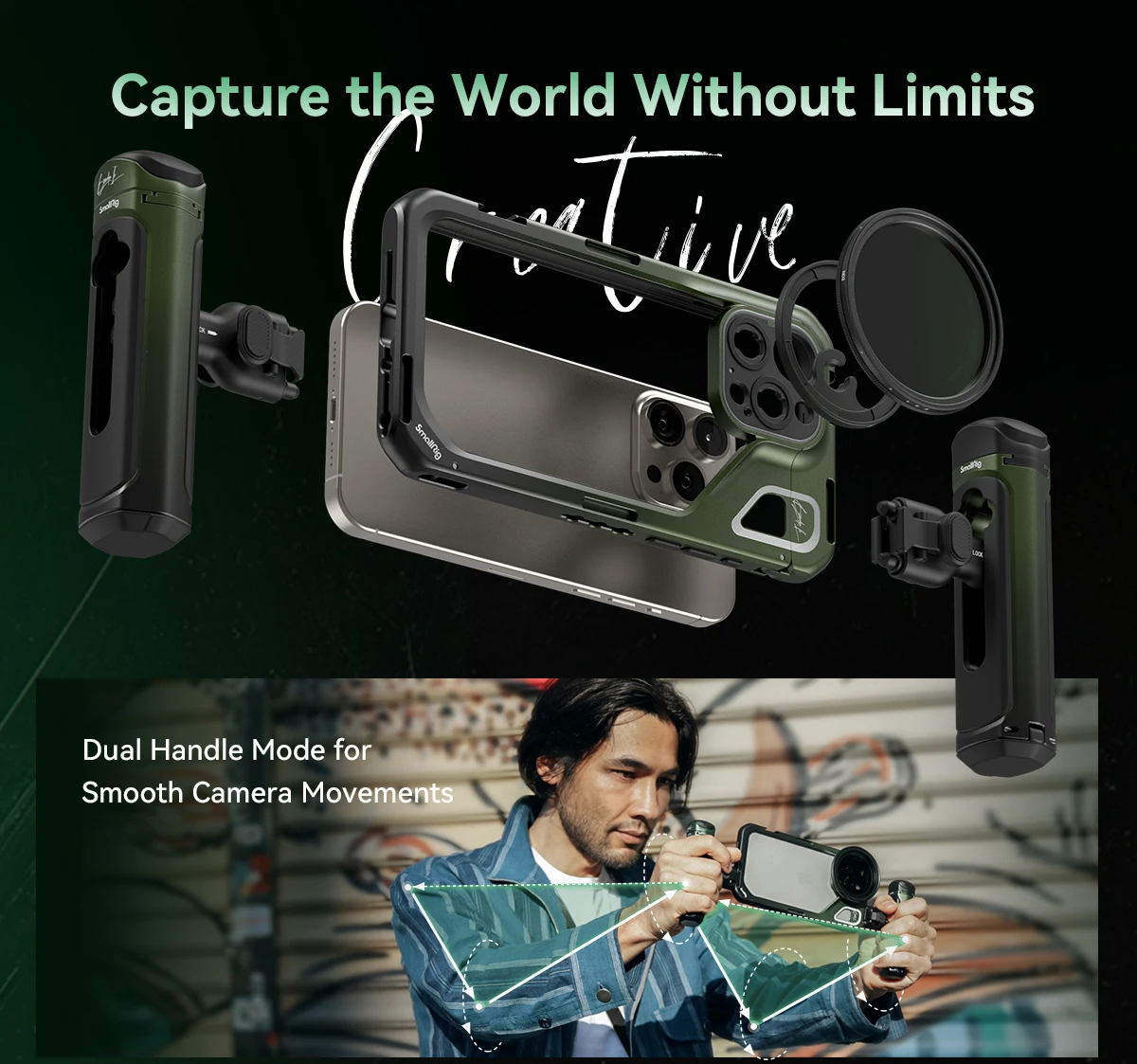SmallRig x Brandon Li Mobile Video Kit for iPhone 15 Pro Max with Wireless Quick