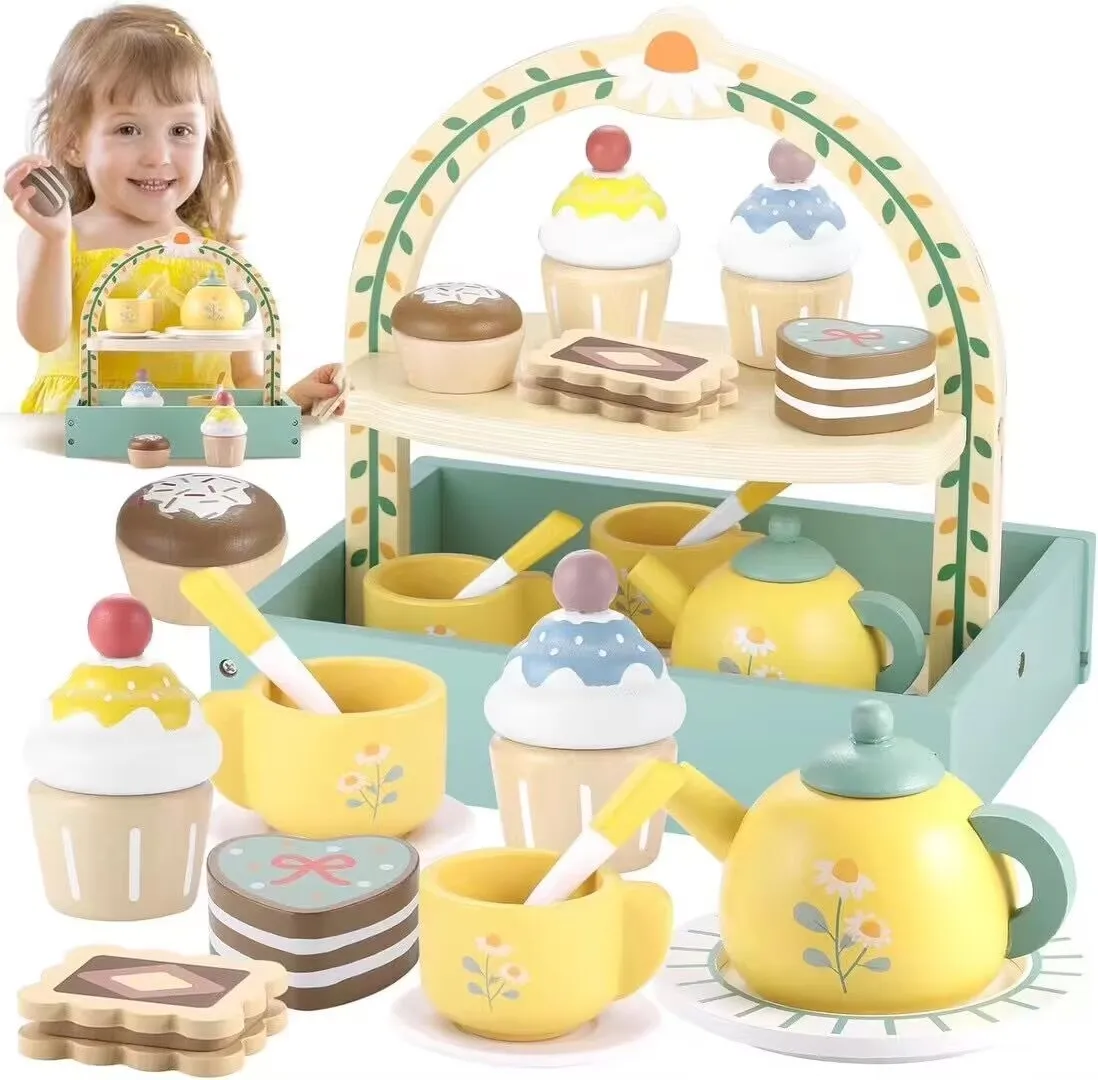 Wooden Ice Cream & Coffee Maker Pretend Play Set