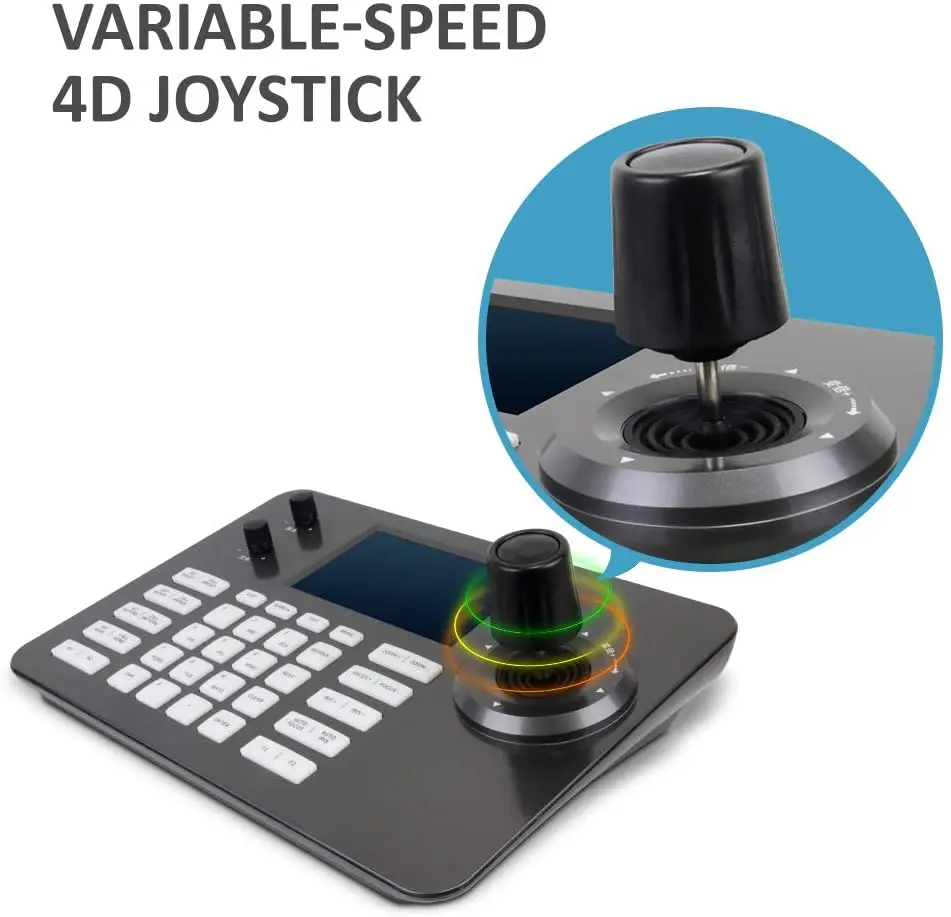 4D Joystick Network PTZ Controller Support POE ONVIF PTZ Cameras IP Keyboard