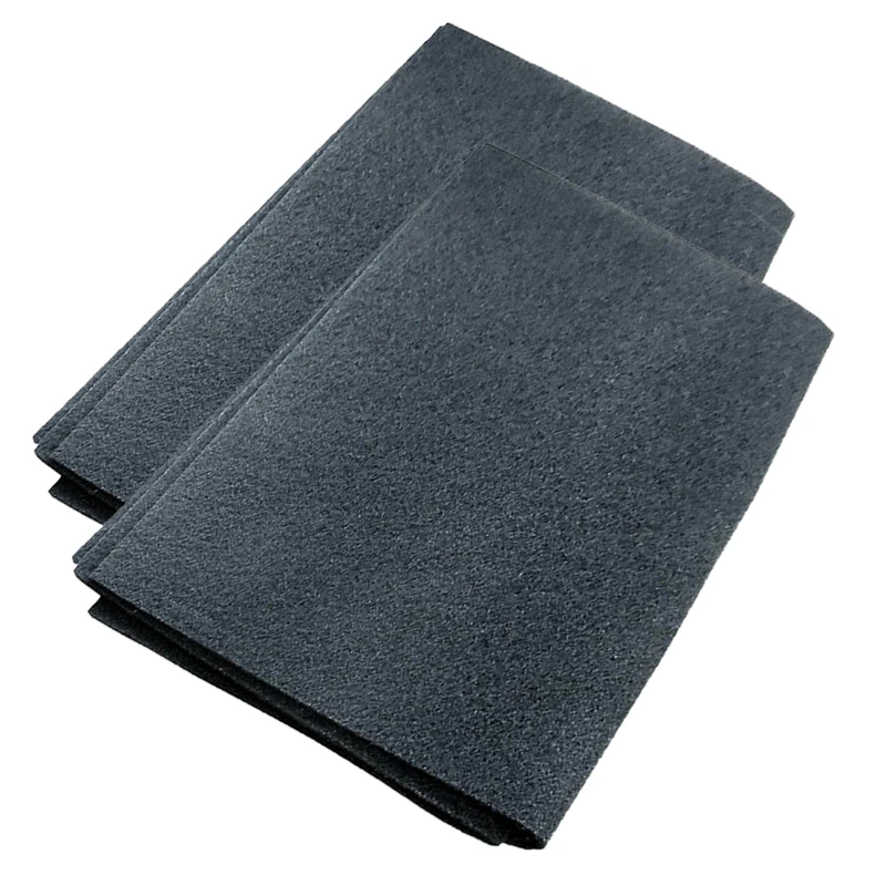 Universal 2Pcs 57x47cm Cut to Size Cooker Range Hood Extractor Fan Activated Carbon Grease Filter