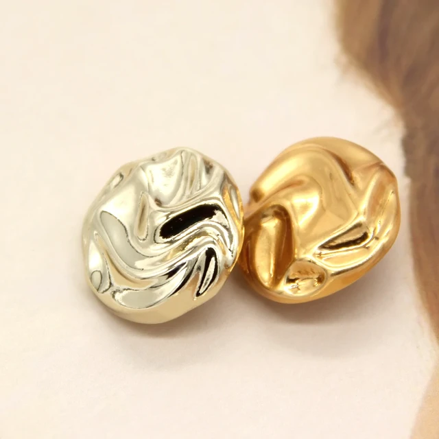 DOTOLLE Irregular Shape Women Coat Gold Metal Buttons With Shank For  Clothes Retro Female Blazer Suit Jacket Sewing Accessories - AliExpress